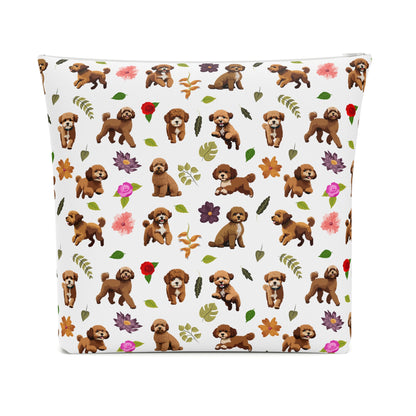 Cavapoo Print Cotton Cosmetic Bag/Makeup Organizer/Travel Pouch