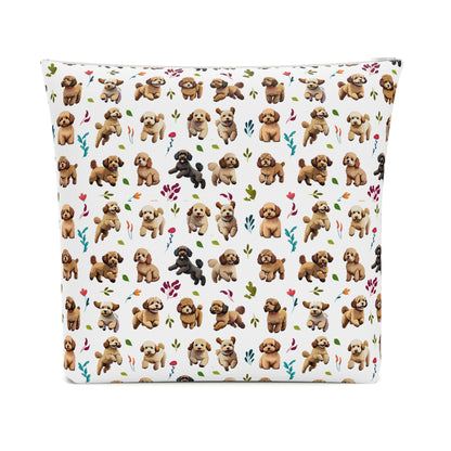 Cockapoo Print Cotton Cosmetic Bag/Makeup Travel Pouch