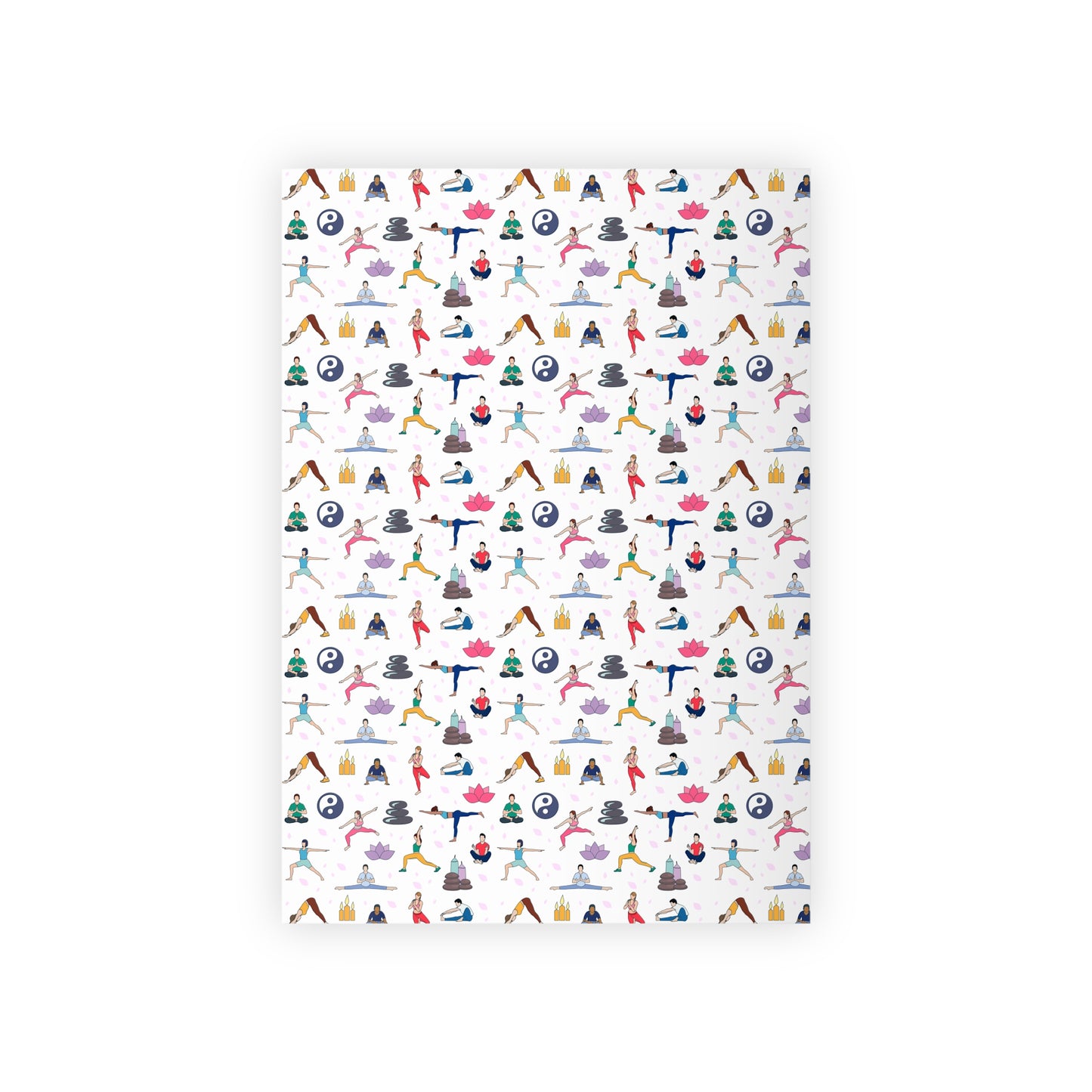 Yoga Inspired Print Gift Wrapping Paper Roll