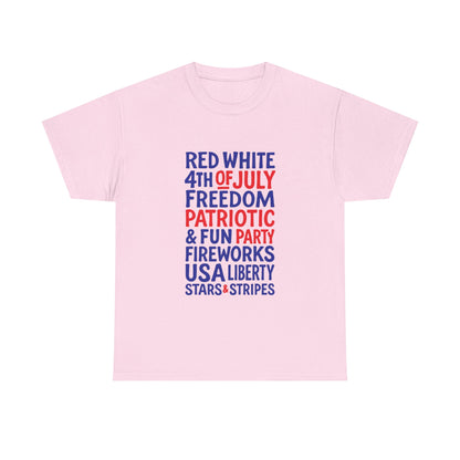 4th of July Words Graphic T-Shirt