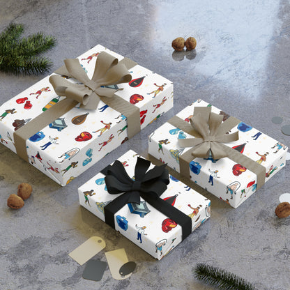 Boxing Print Gift Wrapping Paper Roll