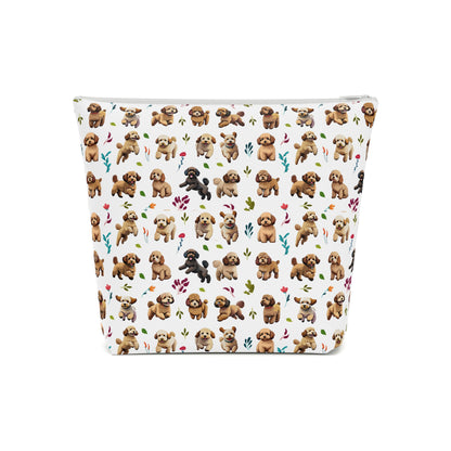 Cockapoo Print Cotton Cosmetic Bag/Makeup Travel Pouch