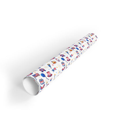 4th of July Print Gift Wrapping Paper Roll