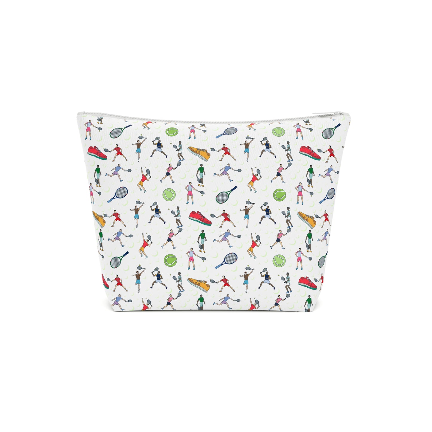 Tennis Print Cotton Cosmetic Bag/Makeup Organizer & Travel Pouch