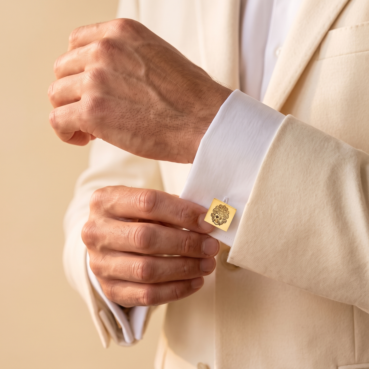 Personalized Crest Cufflinks Logo