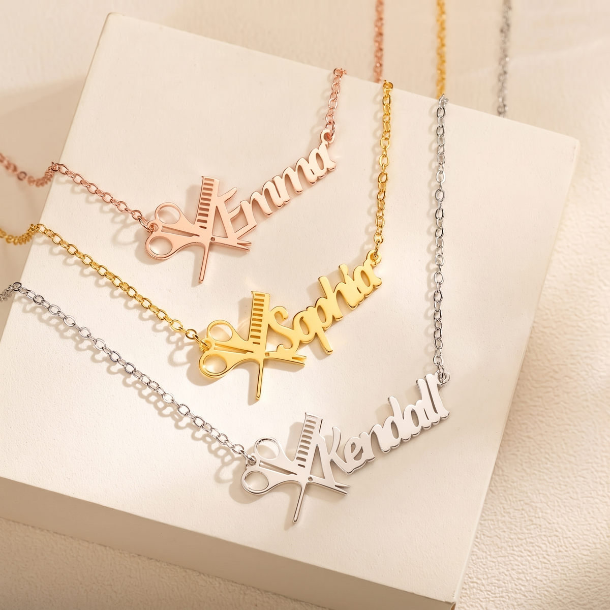 Custom Hairdresser Name Necklace