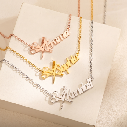 Custom Hairdresser Name Necklace