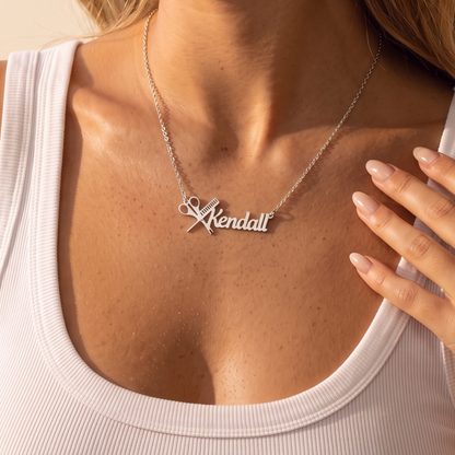 Custom Hairdresser Name Necklace