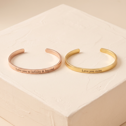 Custom Engraved Adjustable Bangle