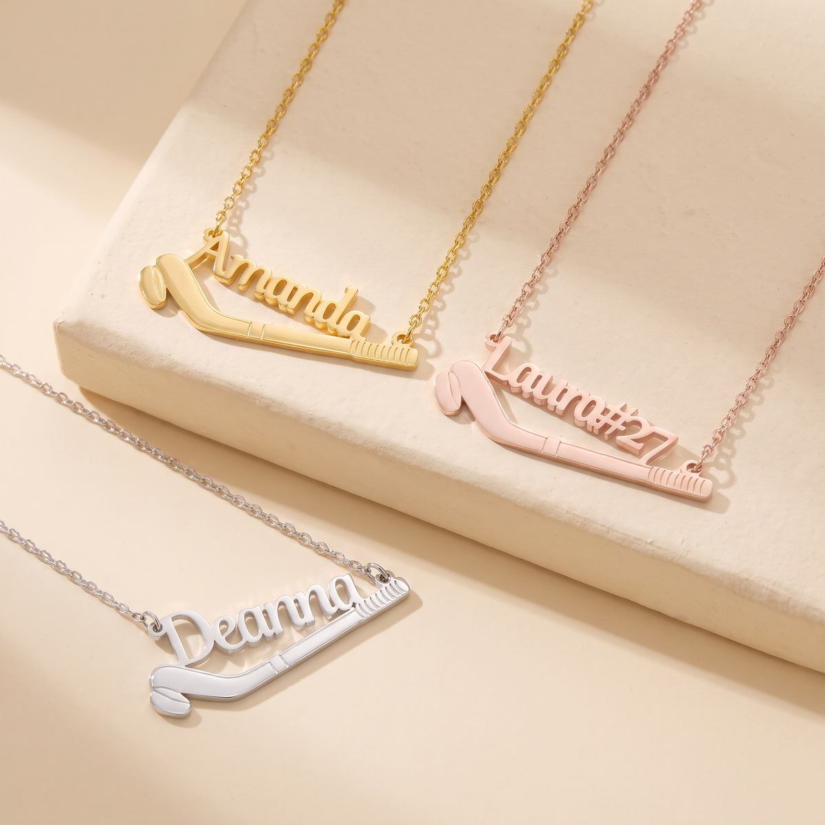 Hockey Necklace Customized with Name