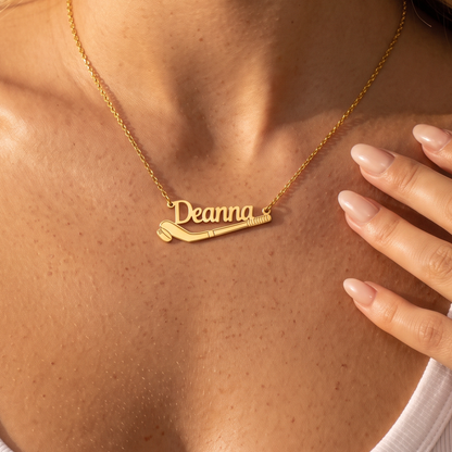 Hockey Necklace Customized with Name