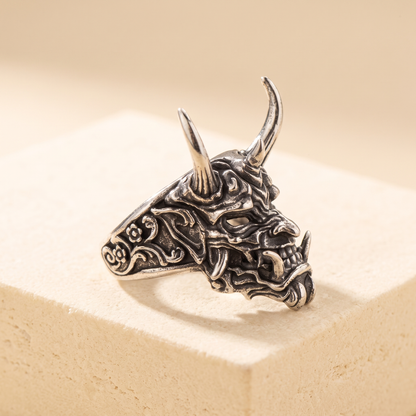 Japanese Hannya Ghost Ring for Men