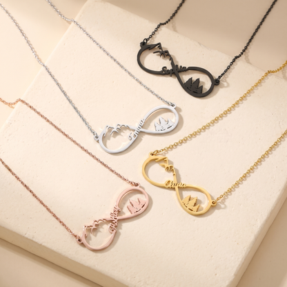 Mountain Infinity Name Necklace