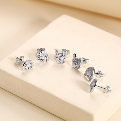 Personalized Pet Photo Stud Earrings