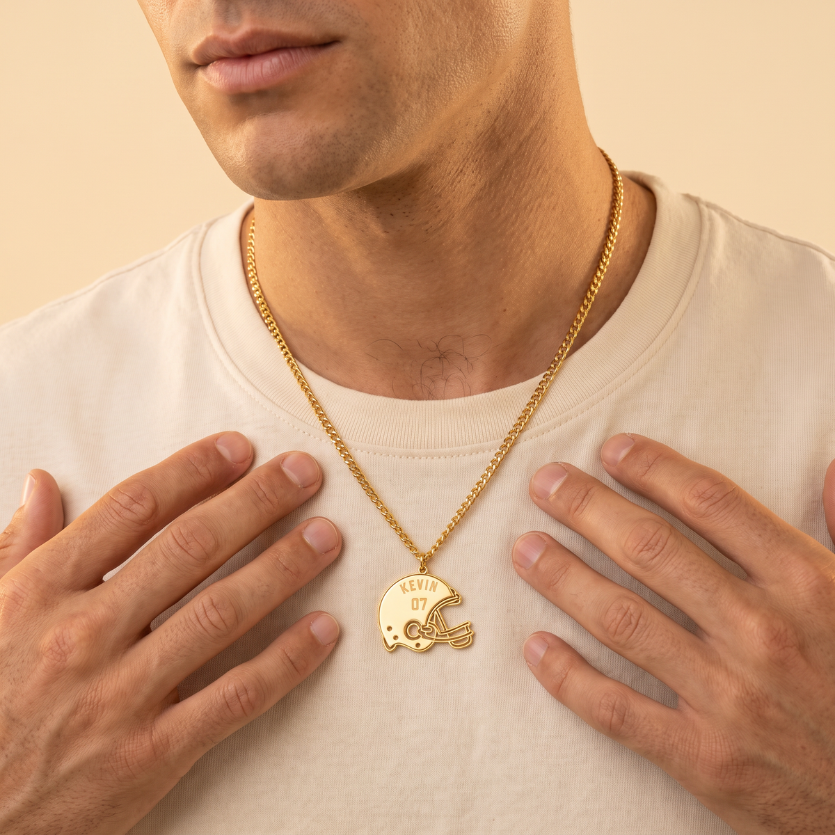 Personalised American Football Necklace