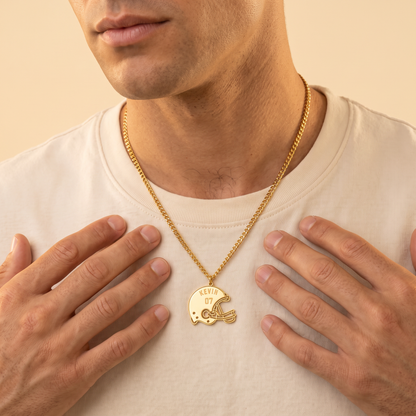 Personalised American Football Necklace
