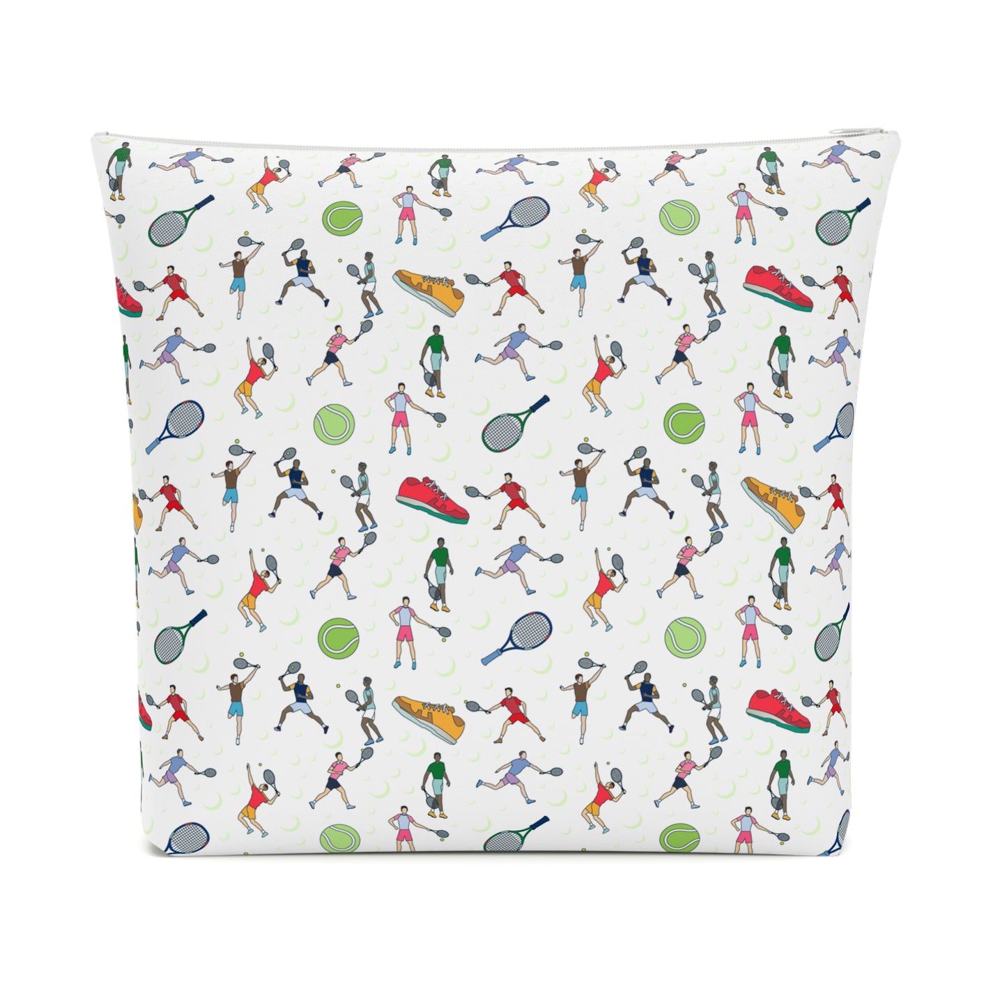 Tennis Print Cotton Cosmetic Bag/Makeup Organizer & Travel Pouch