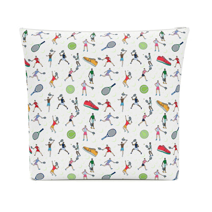 Tennis Print Cotton Cosmetic Bag/Makeup Organizer & Travel Pouch