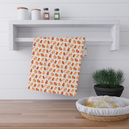 Capybaras Chibi Style Print Tea Kitchen Towel