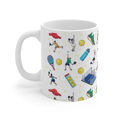 Padel Inspired Print 11oz Ceramic Mug