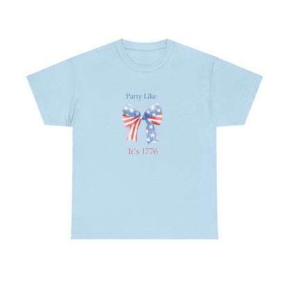 "Party Like It's 1776" 4th of July Girly Graphic T-Shirt