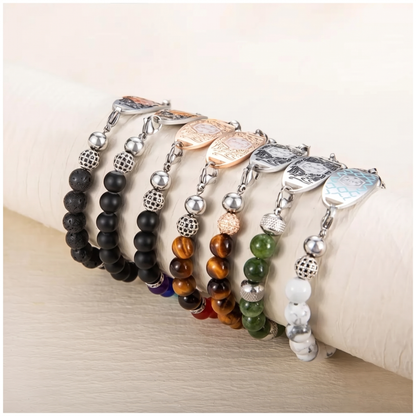 Custom 7 Chakras Stones Medical Alert Bracelet