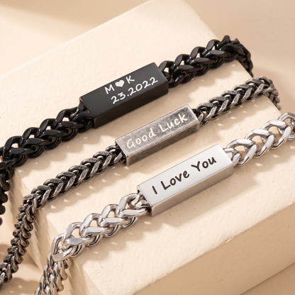 Personalized Men Bar Bracelet