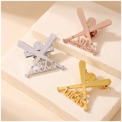 Personalized Baseball Brooch