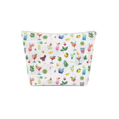 Cocktail Print Cotton Cosmetic Bag/Makeup Travel Pouch