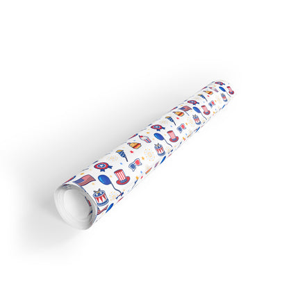 4th of July Print Gift Wrapping Paper Roll