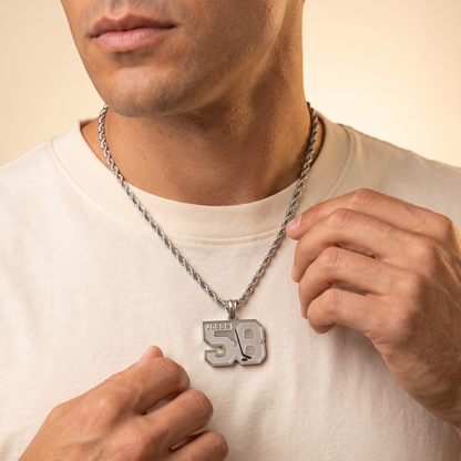 Custom Ice Hockey Number Necklace