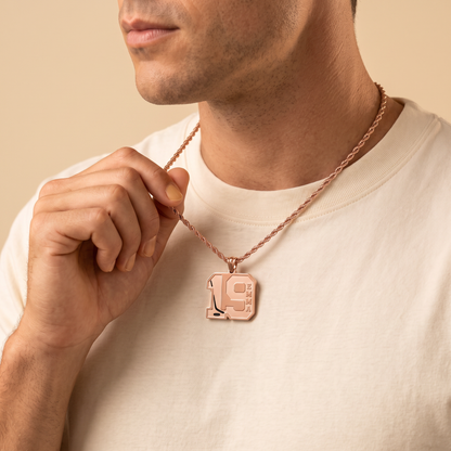 Custom Ice Hockey Number Necklace