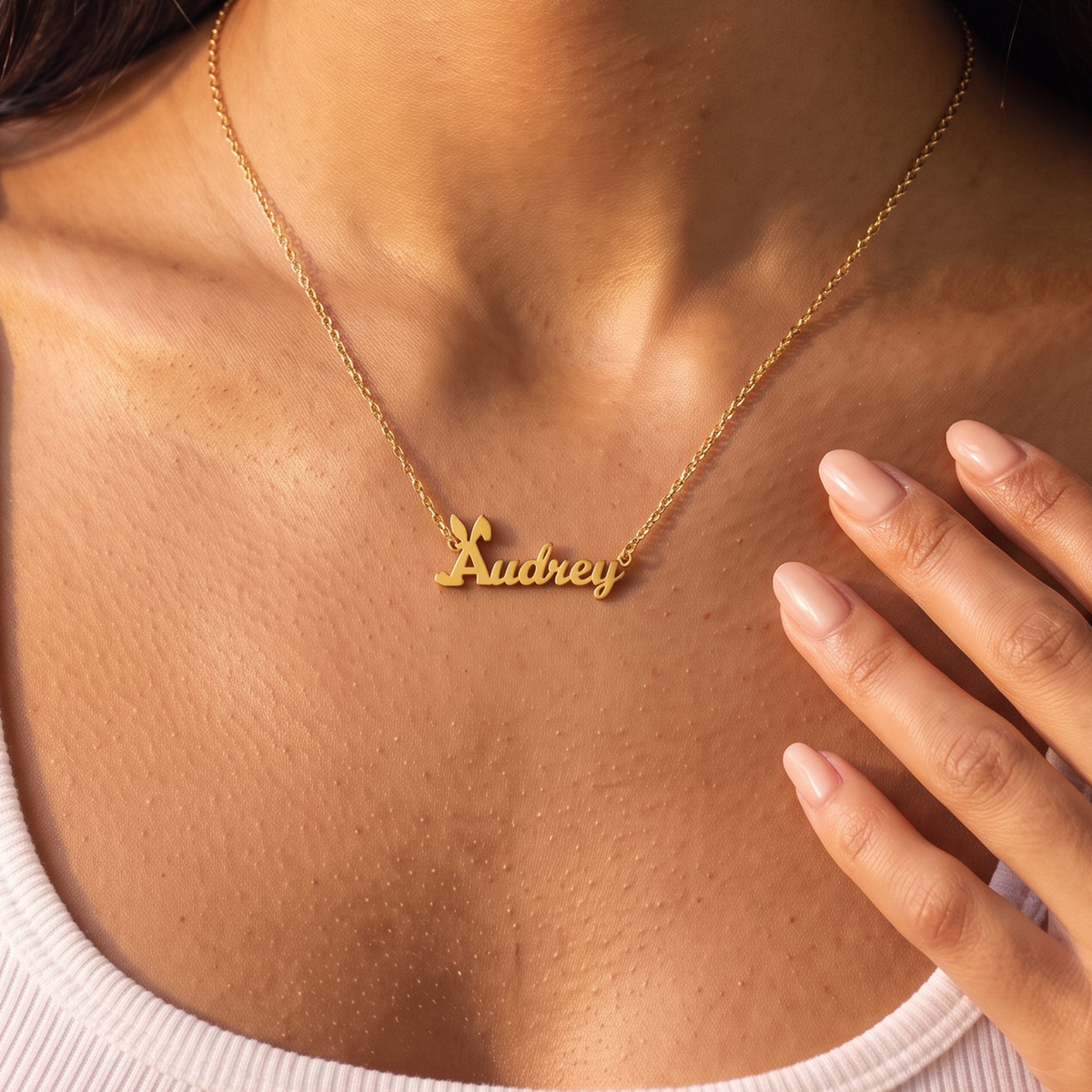 Personalized Name Bunny Necklace