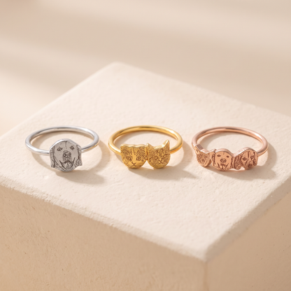 Personalized Pet Portrait Ring