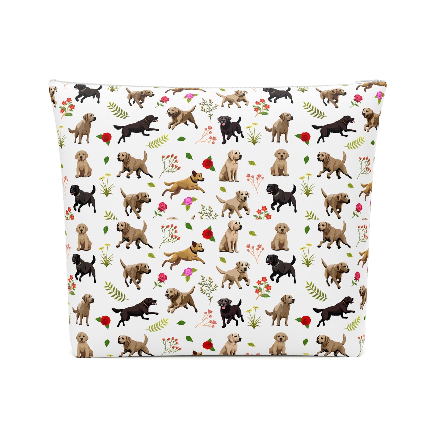 Labrador Print Cotton Cosmetic Bag/Makeup Organizer & Toiletry Bag