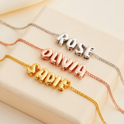 Collana personalizzata con nome in lettere 3D a palloncino