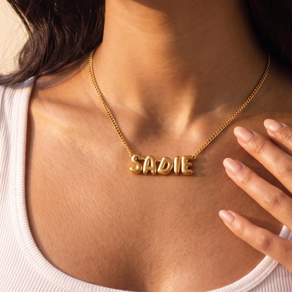 Collana personalizzata con nome in lettere 3D a palloncino