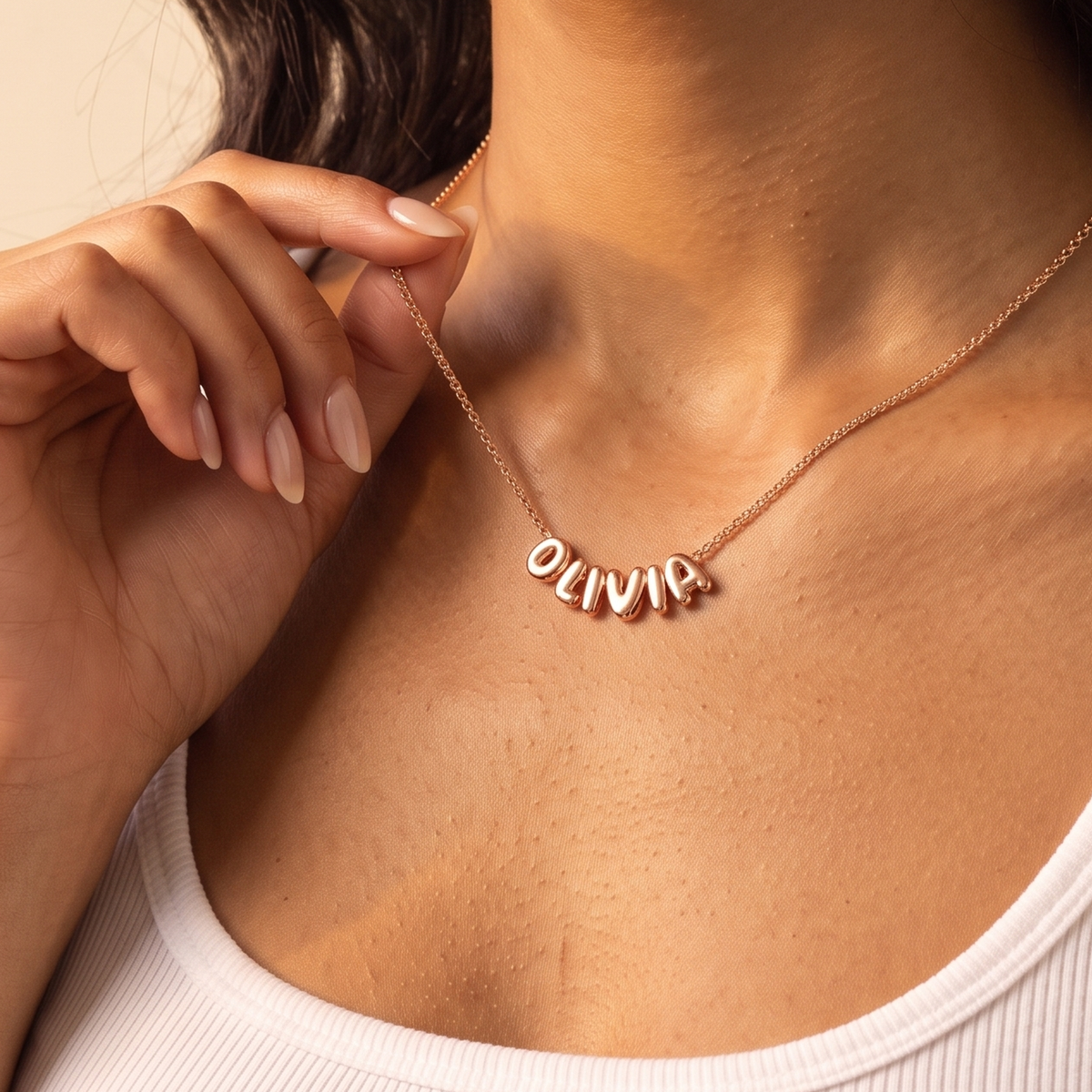 Collana personalizzata con nome in lettere 3D a palloncino