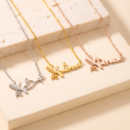 Custom Hairdresser Name Necklace