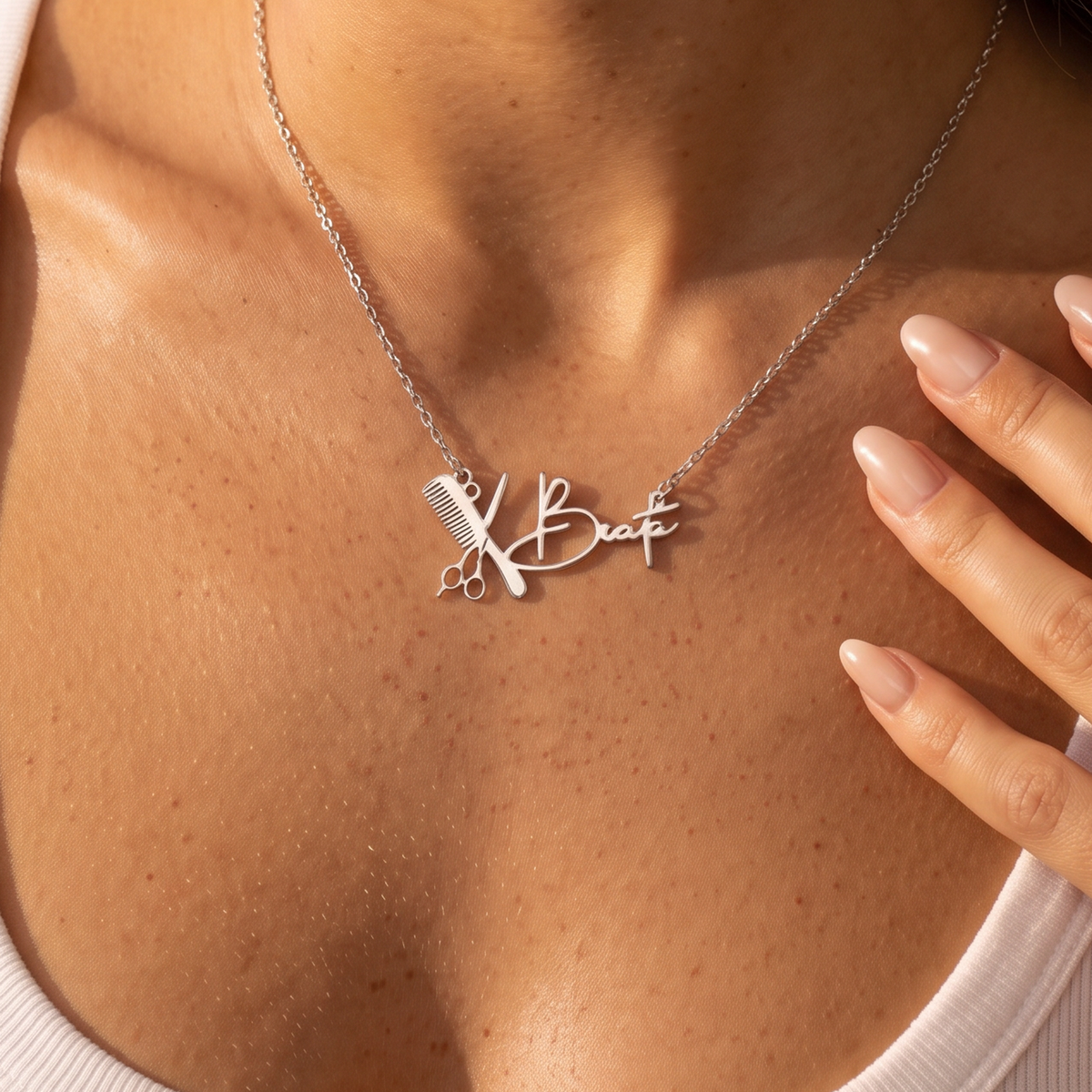Custom Hairdresser Name Necklace