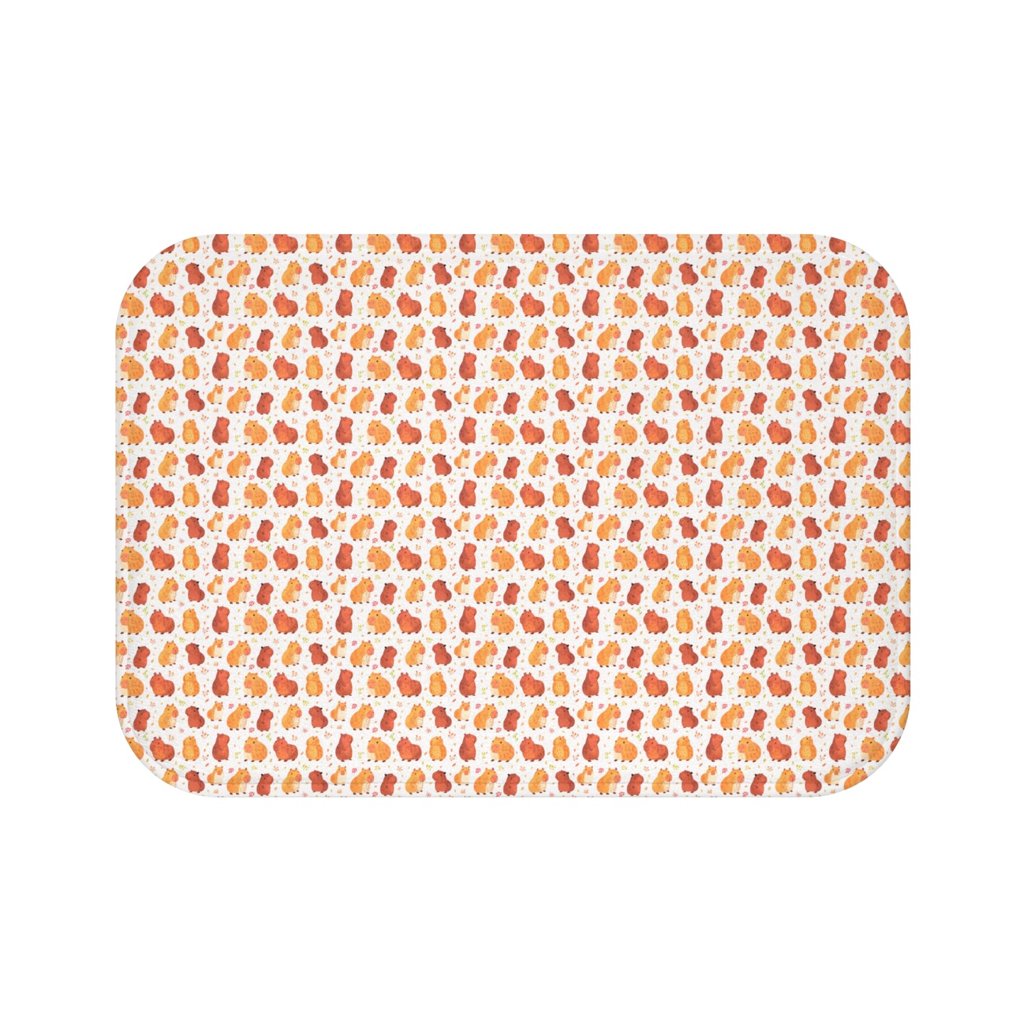 Capybara Print Bath Mat