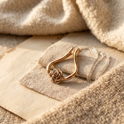 Rose Ring Holder Necklace