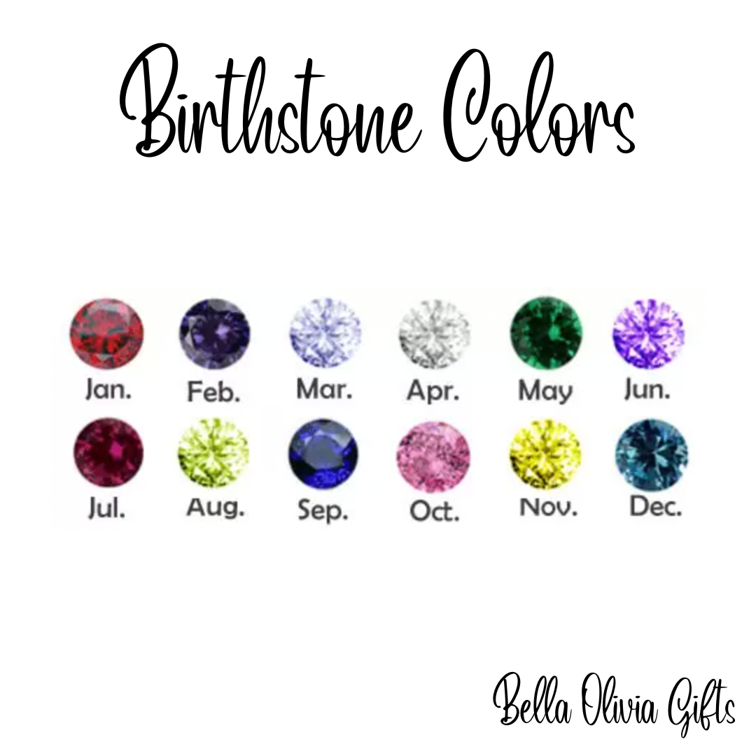 Custom Name Promise Ring with Heart Birthstone