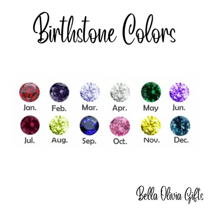 Custom Family Tearshaped Birthstones Bracelet