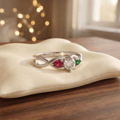 Custom Birthstones Promise Ring