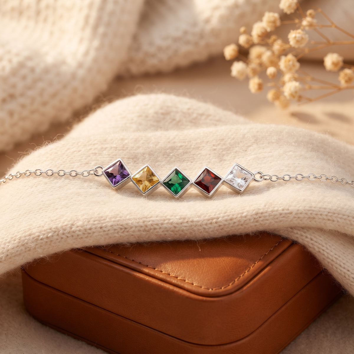 Personalized Family Birthstones Bracelet