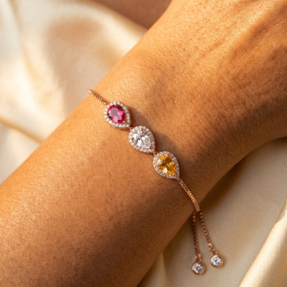Multiple Birthstone Bracelet, Personalized Family Birthstone Bracelet