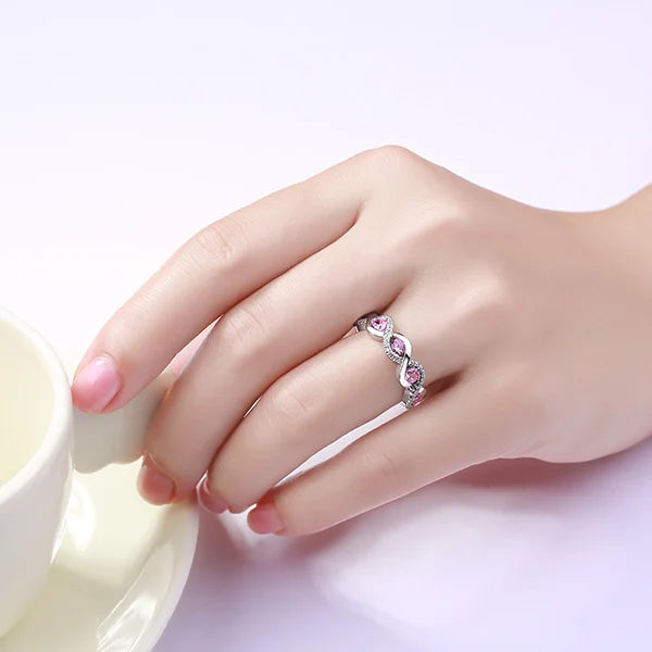Personalized Twist Band Birthstone Ring