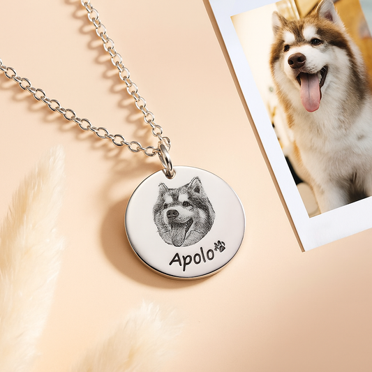 Custom Pet Portrait Necklace