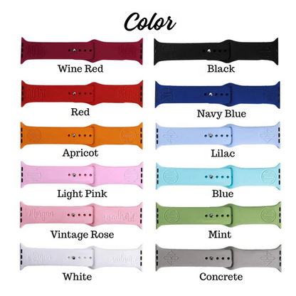 Personalized Silicone Watch Band for Apple Watch